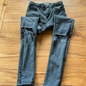 Denim Black washed ripped jeans